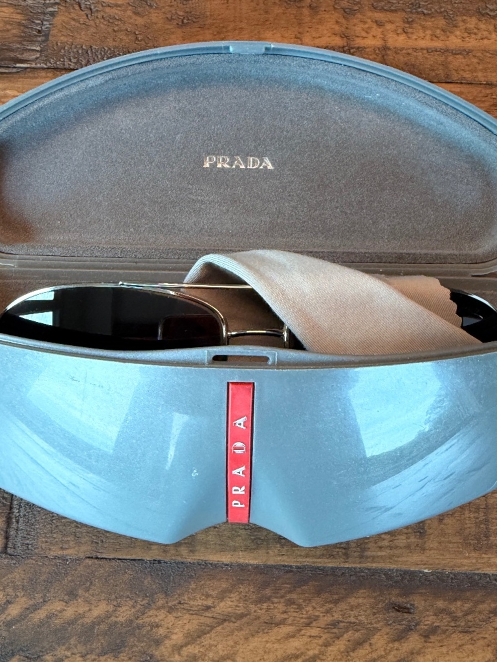 Prada Linea Rossa PS A52S Polarized Aviator Sunglasses 58mm